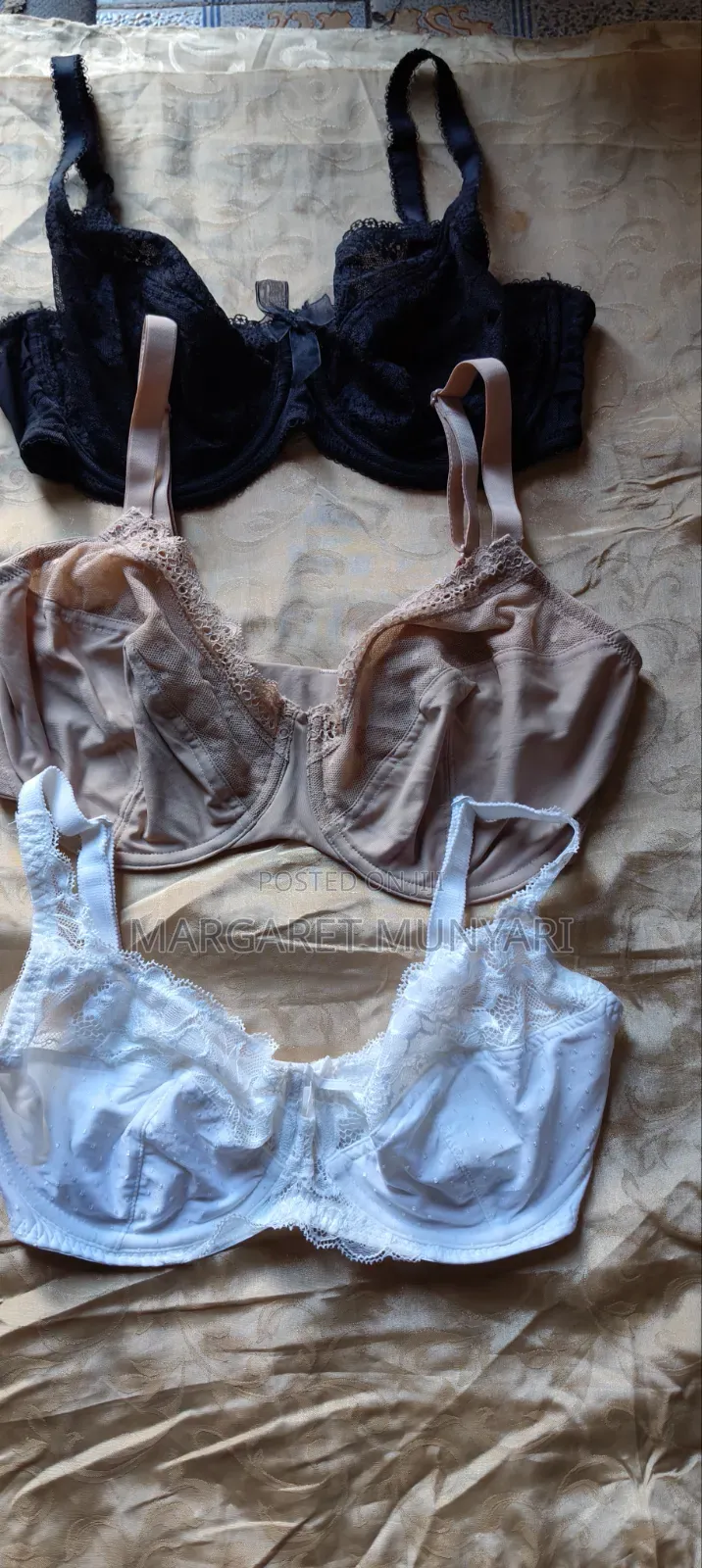 , Beige and White Underwire Bras