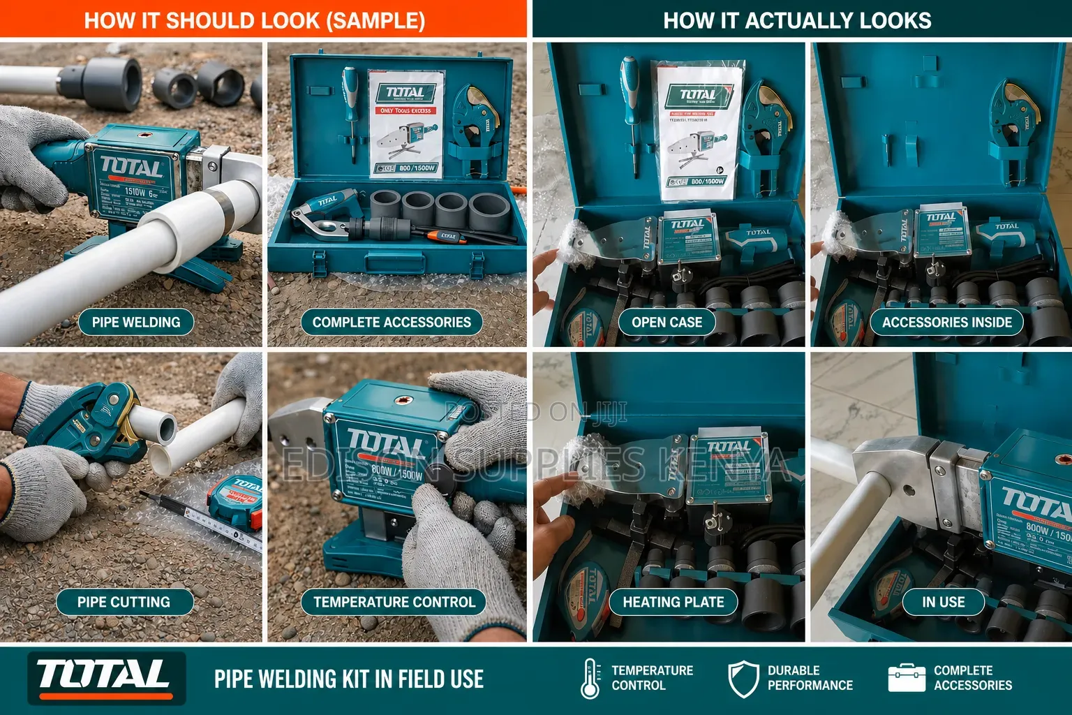 Ppr Pipe Welding Machine Total Plastic Tube Welding Tool 800w/1500w