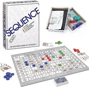 Sequence Board Game Strategy Family Fun Cards and Chip Multiplayer Set