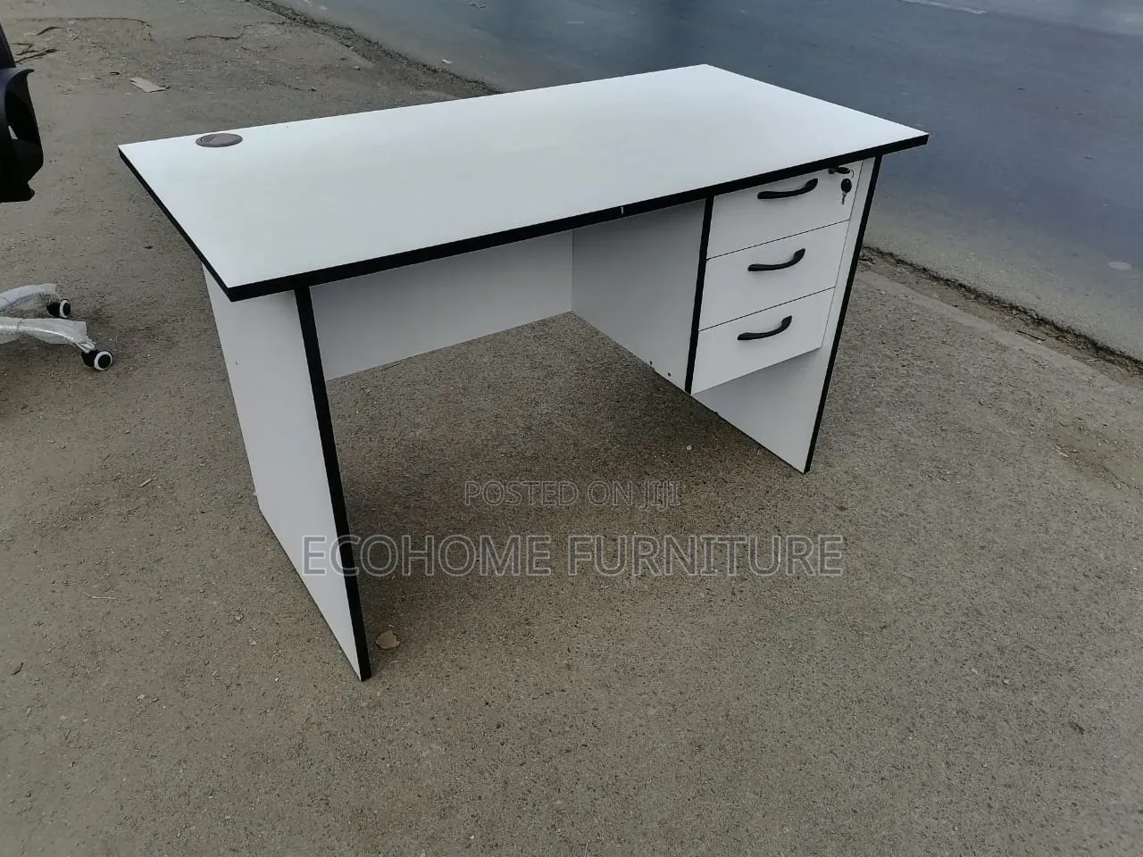 Modern White Study Desk
