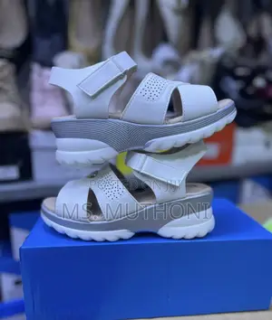 Girls White Wedge Sandals Size 26-36