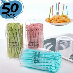 50pc Plastic Reusable Forks Stick