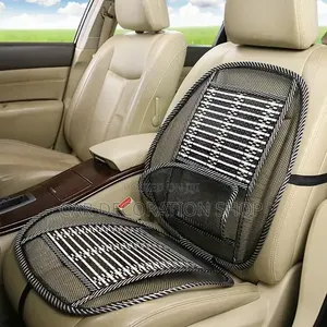 Breathable Mesh Bamboo Chips Natural Curve Spine Car Seat Beaded Cover