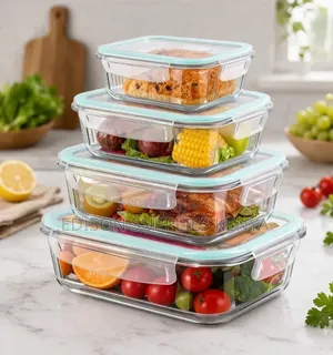 Glass Food Storage Containers 4pcs Microwave Safe Meal Prep With Lids