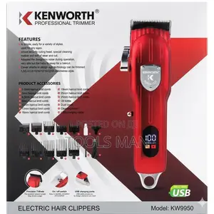 Kenworth Kw9950 Pro Hair Clipper-Usb Rechargeable, Led Power Display