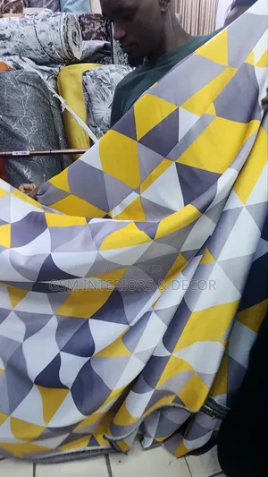 Heavy Curtains With Grey and Mustard Blending