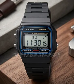 Casio F-91w Digital Wristwatch.