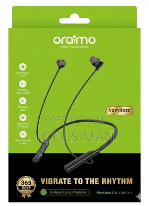 Oraimo Necklace Lite Oeb-311: Long Playtime, Havybass Call Vibration