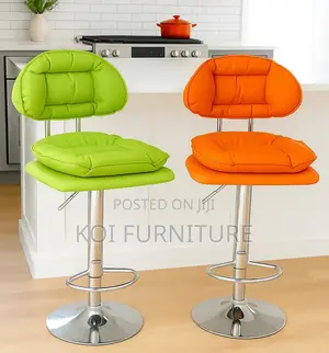 Barstools; Blarrae Leather Adjustable Barstools