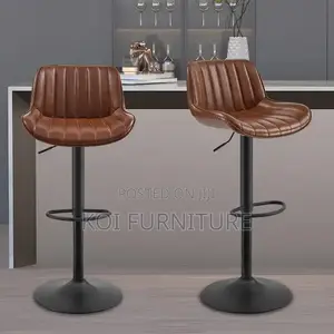 Barstools; Blarrae Leather Adjustable Barstools