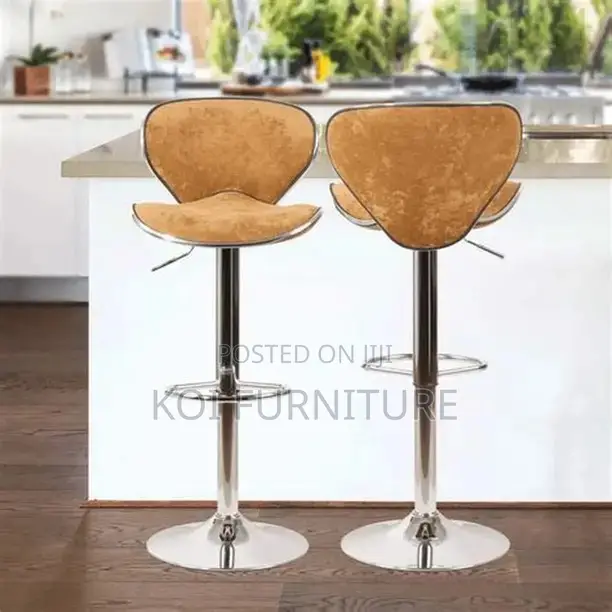 Barstools; Blarrae Leather Adjustable Barstools