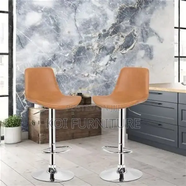 Barstools; Blarrae Leather Adjustable Barstools