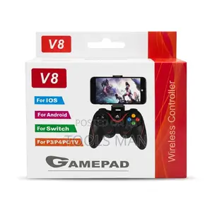 V8 Wireless Bluetooth Gamepad for Android, Ios, Pc, Ps3, Ps4 Switch