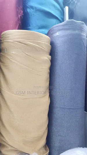 Soft Fabric Curtains in Beige and Ash Grey Seats