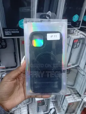 Black Leather iPhone 11 Case From the "Stylish Creative" Line