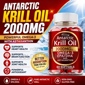Premium Antarctic Krill Oil 2000mg–Total Body Support