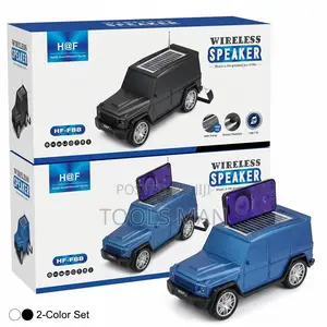 Hf-F88 Solar Wireless Speaker G-Wagon Car Design: Fm/Usb/Tf/Led Light