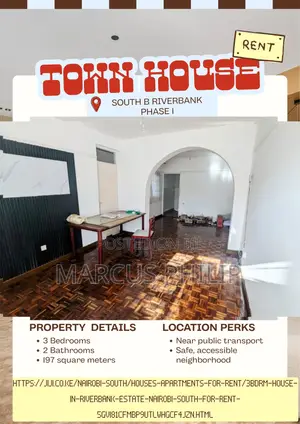 3bdrm Townhouse / Terrace in South B for rent