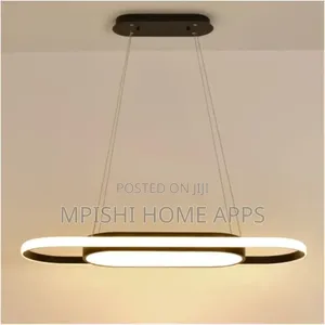 Led Elliptical Pendant Light Black