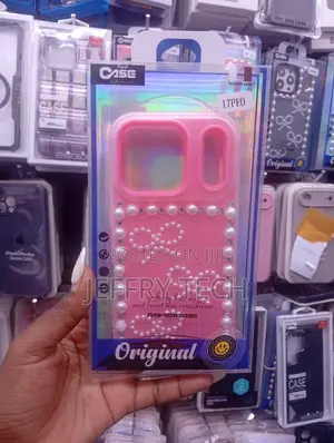 Phone Case in the Image Is a Pink 3d Pearl Bow Rhinestone Case,