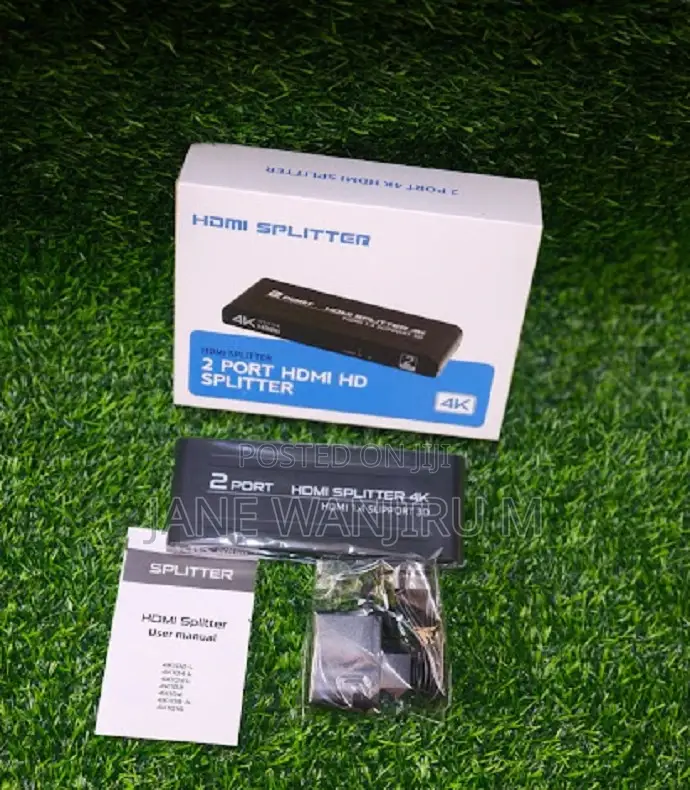 2-Port Hdmi Splitter, 1 Input to 2 Outputs.