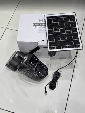 Wireless Dual Lens Ubox Wifi Solar Powered CCTV Outdoor Camera 1080p
