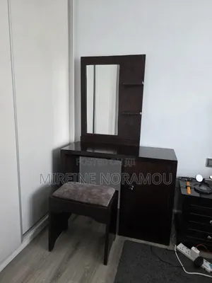 Dressing Mirror and Stool in Mahogany