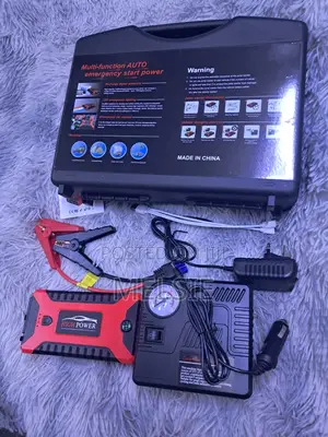 Emergency Car Jump Starter With Air Compressor and Led Light