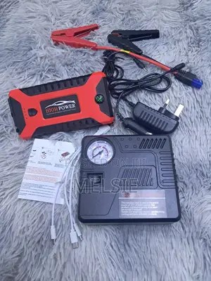 3-in-1 Portable Car Jump Starter With Air Pump Usb Charger