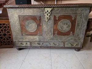 Antique Wooden Storage Chest – Handcrafted With Brass Details