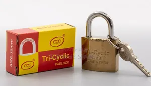 Tri-Cyclic Brass Padlock