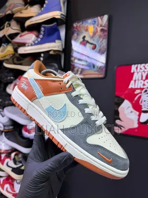 Nike Sb Dunk Stussy Grey Orange. 
Sizes :_37 38 39 40 41 42 43 44 45_