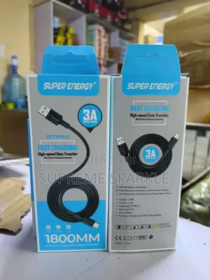 Super Energy Fast Charging Type C Cable. (1.8m)