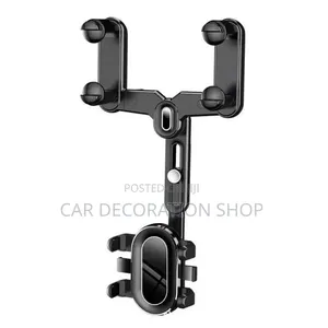 360° Rotating Car Phone Holder Mount on Rearview Mirror