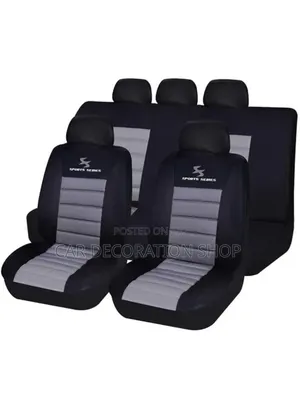 Sport Series Seat Cover With Matchy Steering,Seat Belt,Headrest Pillow