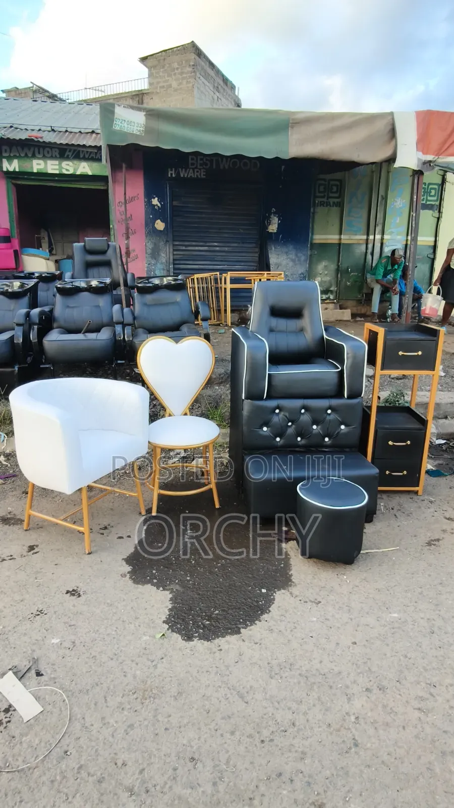 Assorted Pedicure and Manicure Seats