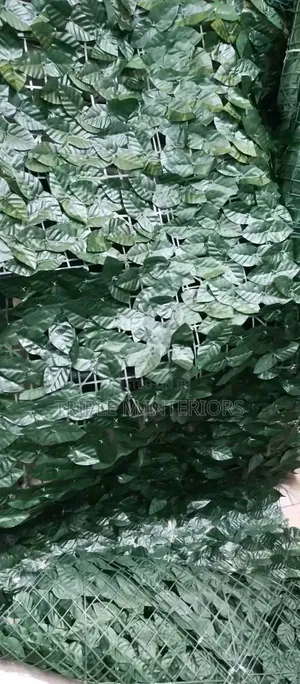 Outdoor Privacy Screen With Green Leaves