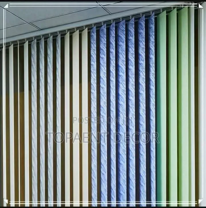 Colour Blend, Elegant Stands of Vertical Office Window Blinds