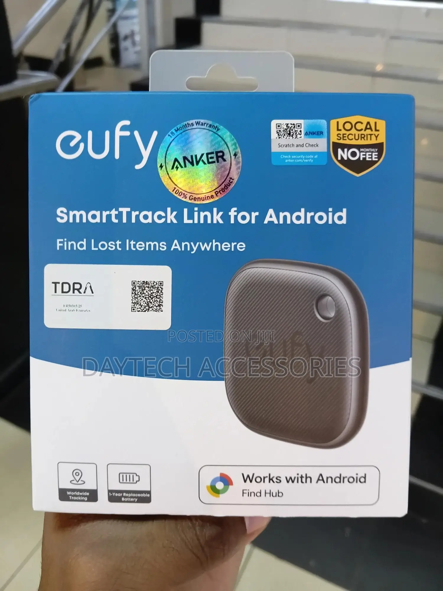 Eufy Security Smarttrack Link Bluetooth Tracker for Android Devices.