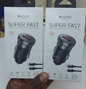 Y72 30w Super Fast Car Charger With Type C To iPhone Cable