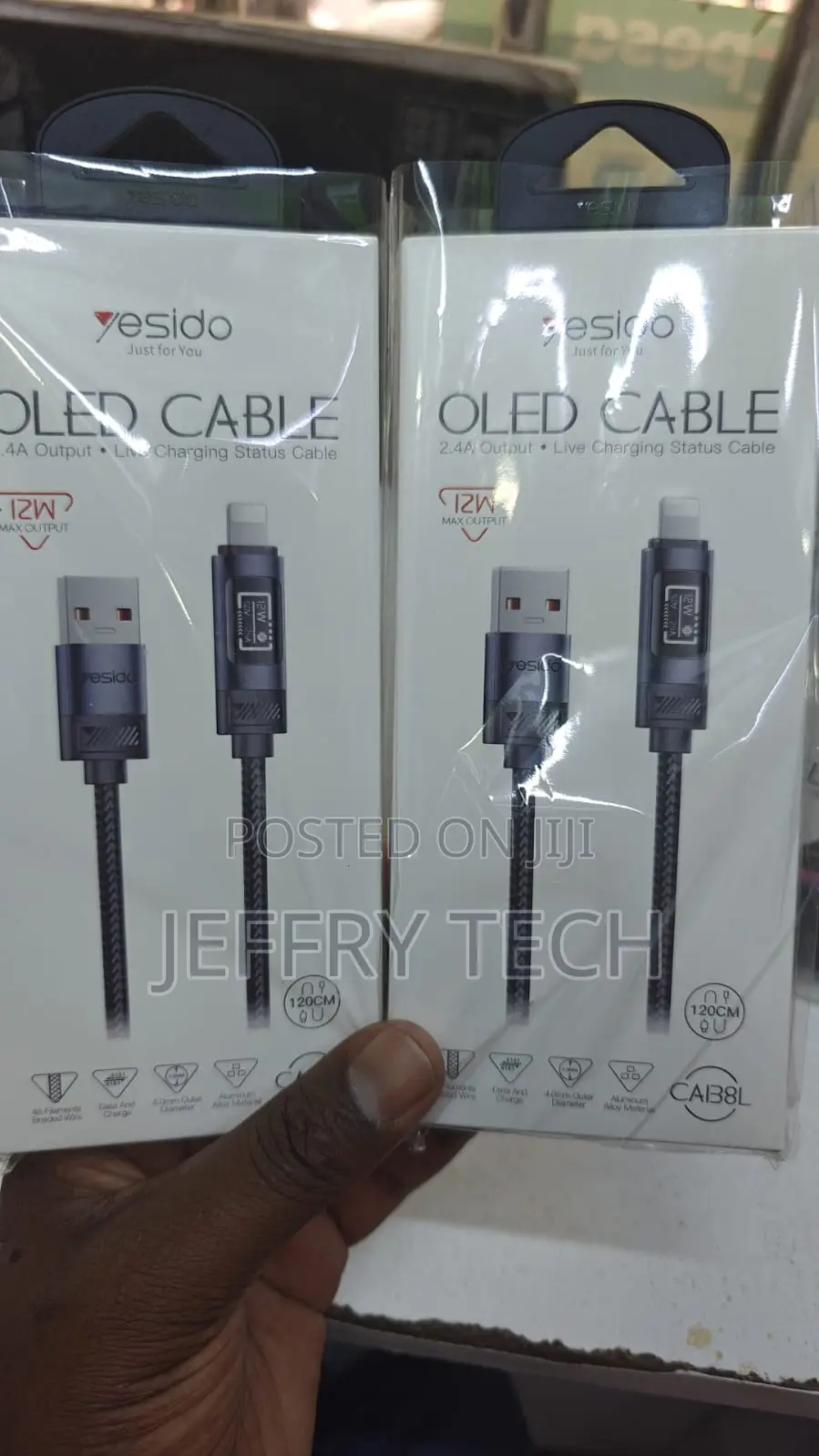 Yesido Ca138l Oled Cable, Smart Charging and Data Transfer for iPhonee