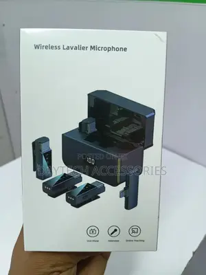 This Is a 4-in-1 Wireless Lavalier Microphone System Withcharging Case