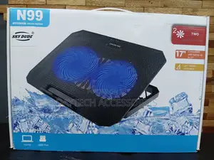 N99 Laptop Cooling Pad With 2 Fans for Laptop - Black