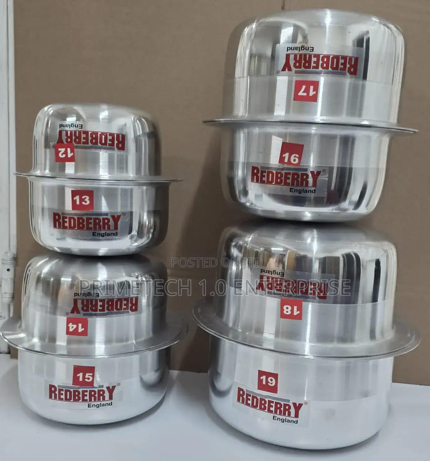 8pcs Redberry Aluminiun Sufuria