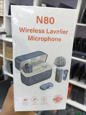 N80 Wireless Lavalier Microphone Set With a Digital Display - Blackl