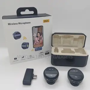 Sx21 Wireless Lavalier Mic 20m Range Anc Vlogging Kit