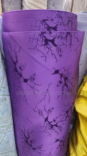 Purple Themed Curtains With Matching Sheers in Roll