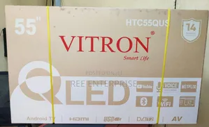 *Vitron 55" Qled Smart Android Frameless With Bluetooth