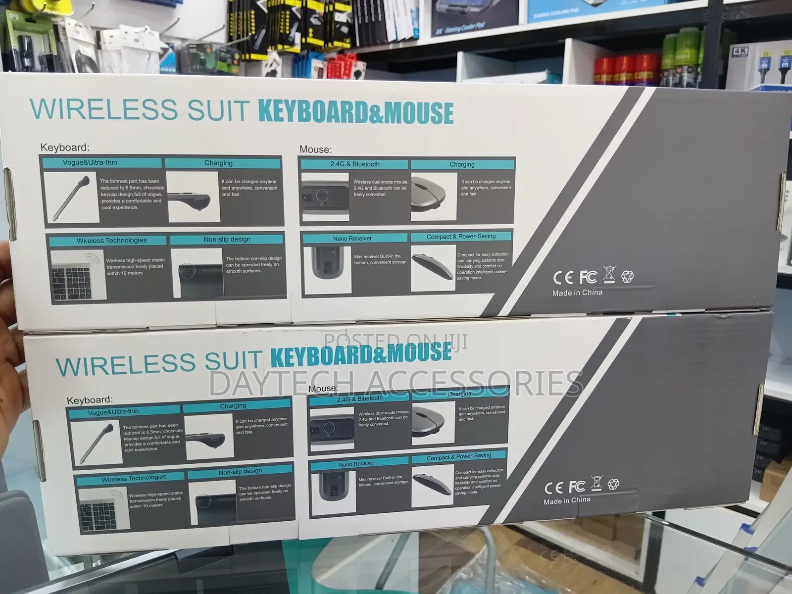 Rechargeable Bluetooth Wireless Keyboard Mouse Combo for Laptop Pc