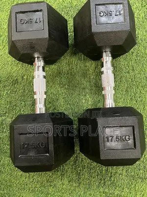 17.5kg Pair(2) of Hexagonal Dumbells